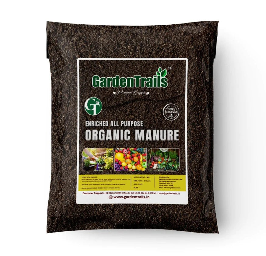 GardenTrails Bone Meal Powder -1 Kg and Enriched Organic Manure -1 Kg