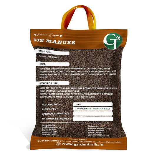 GardenTrails Premium Organic Cow Manure - 5 Kg