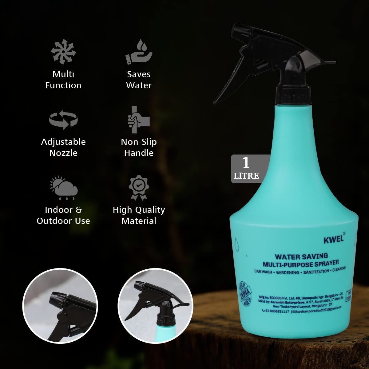 GardenTrails Water Spray Can 1000ml - High Quality