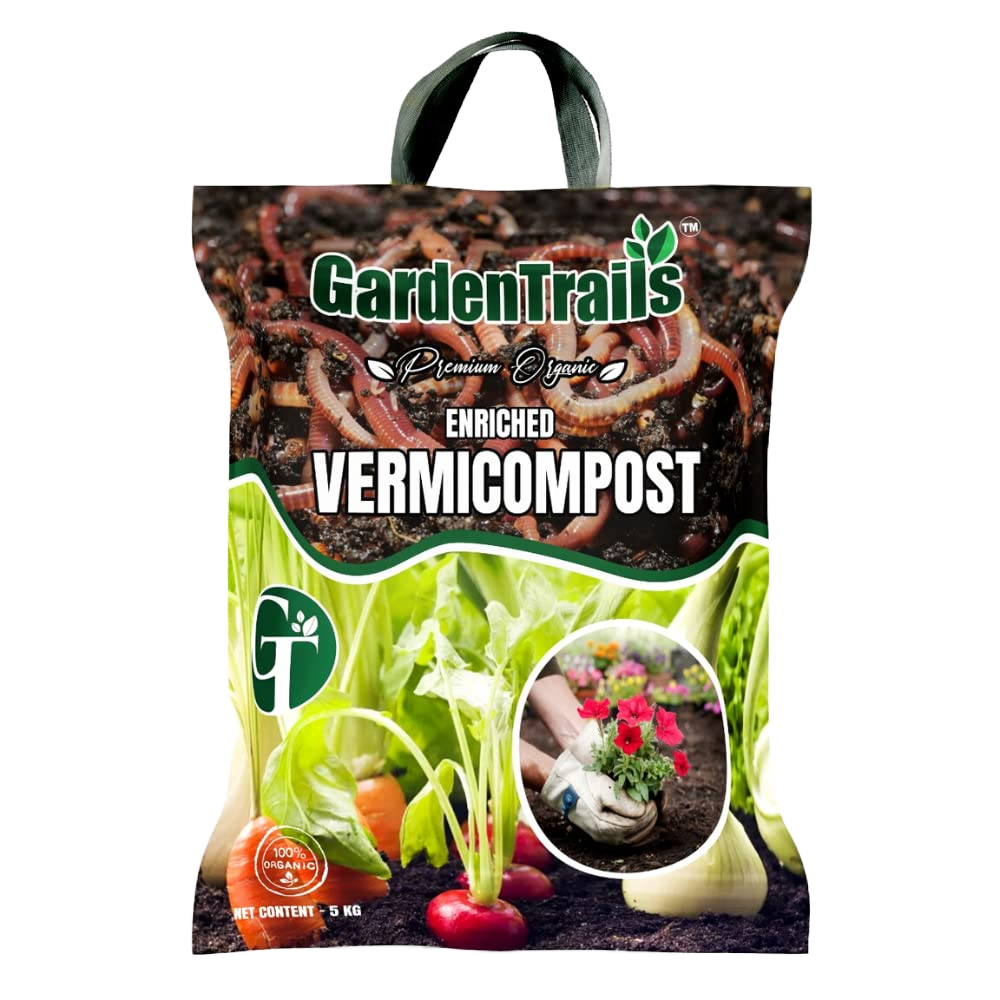 GardenTrails Premium Red Soil -5Kg and Enriched Vermicompost manure -5Kg