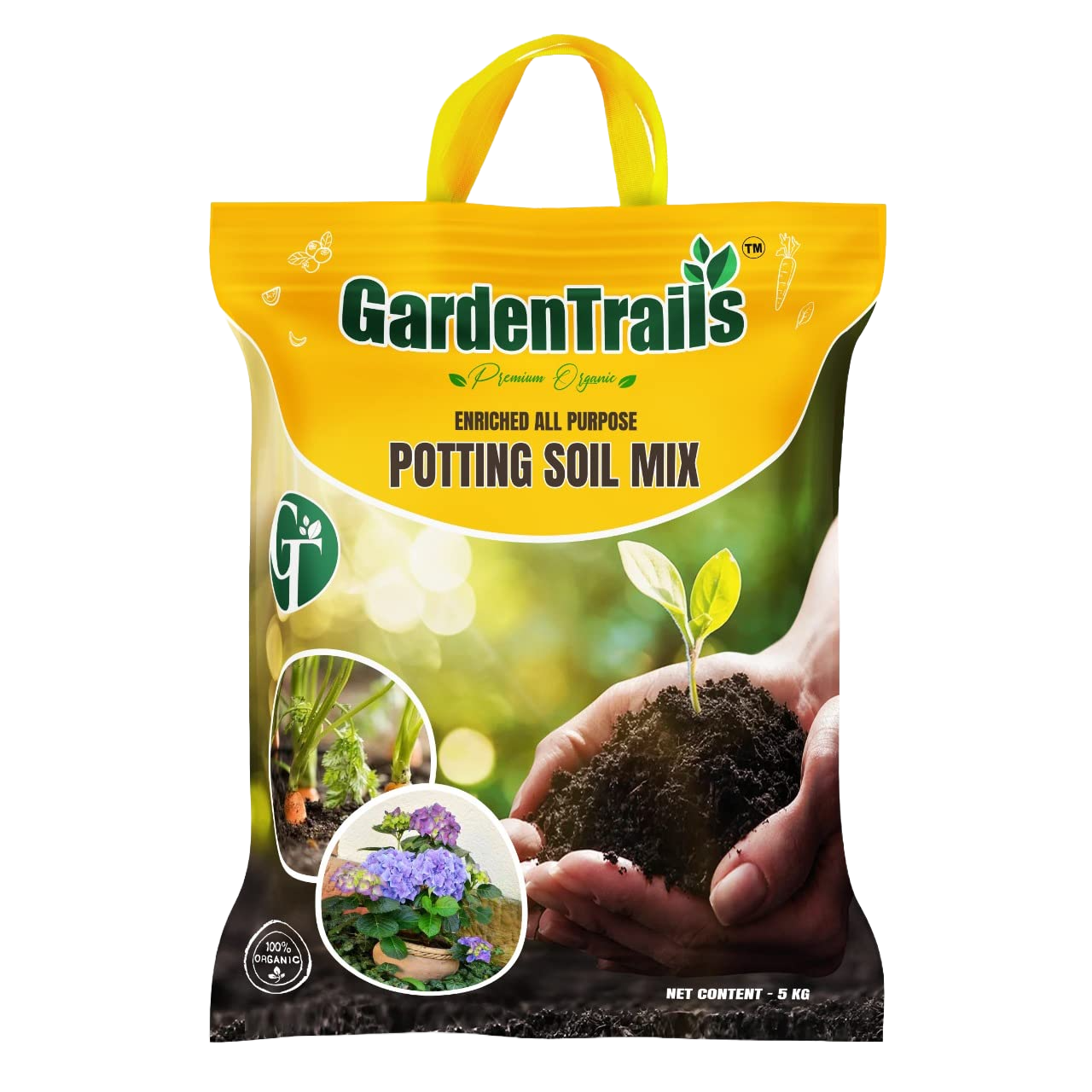 GardenTrails Enriched All Purpose Potting Soil Mix -5Kg and Coco Peat Soil Powdered - 2Kg