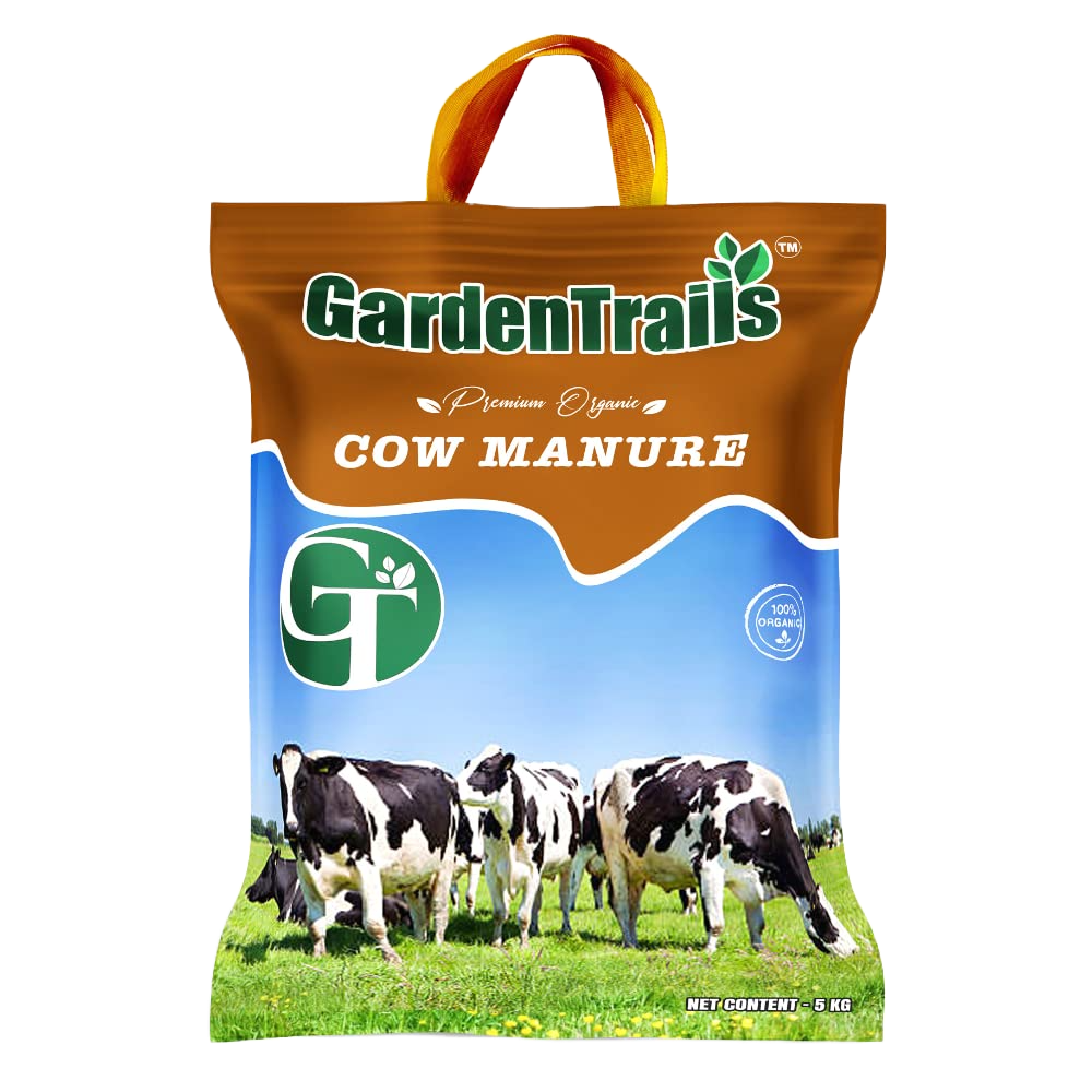GardenTrails Enriched All Purpose Potting Soil Mix -5 Kg and Cow Manure - 5 Kg