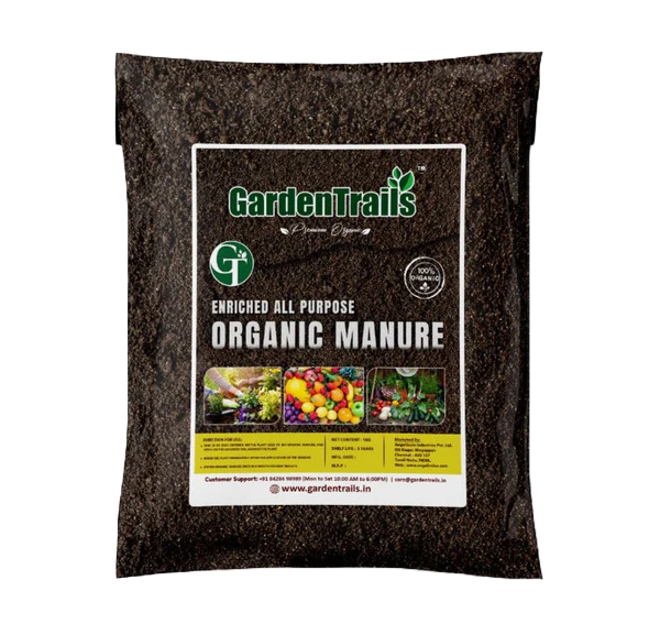 GardenTrails Enriched All Purpose Potting Soil Mix -5Kg and Enriched Organic Manure for All Plants -1Kg Packet