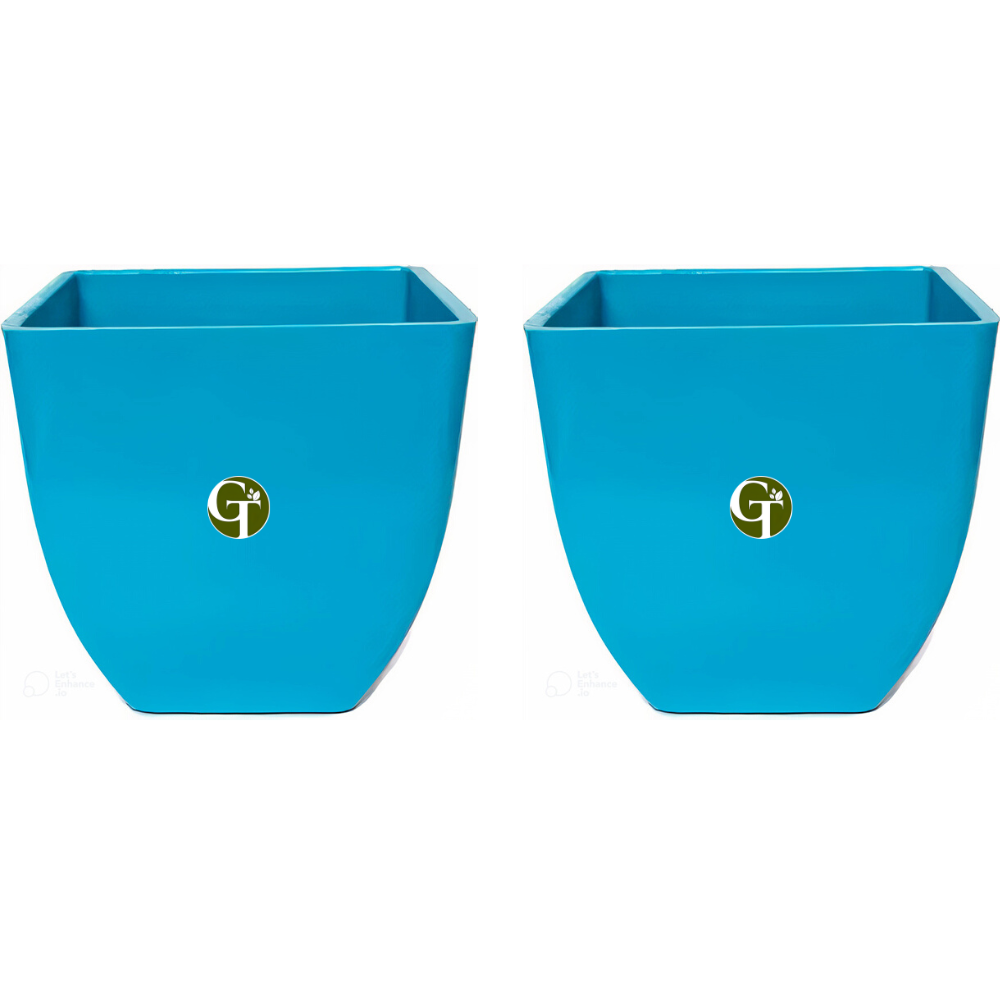 GardenTrails Square Lifestyle Planter Pot 5 Inch - Blue