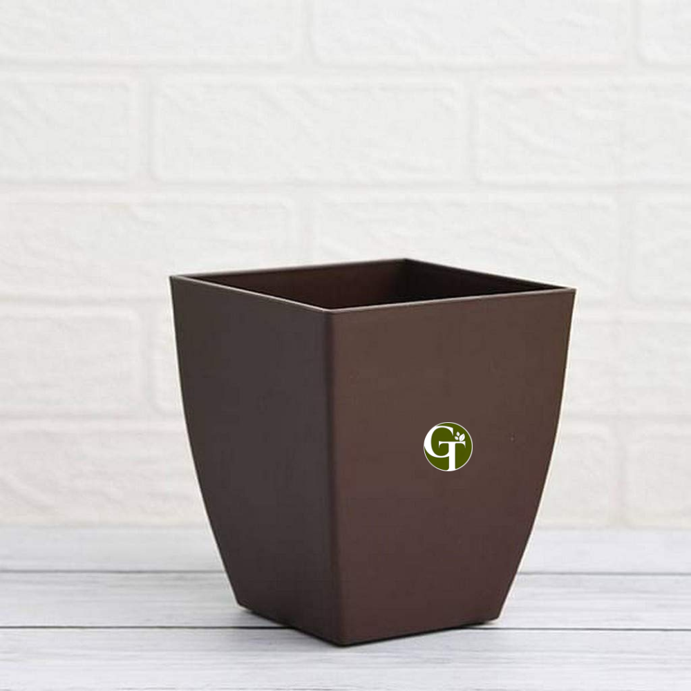 GardenTrails Square Lifestyle Planter Pot 5 Inch - Brown
