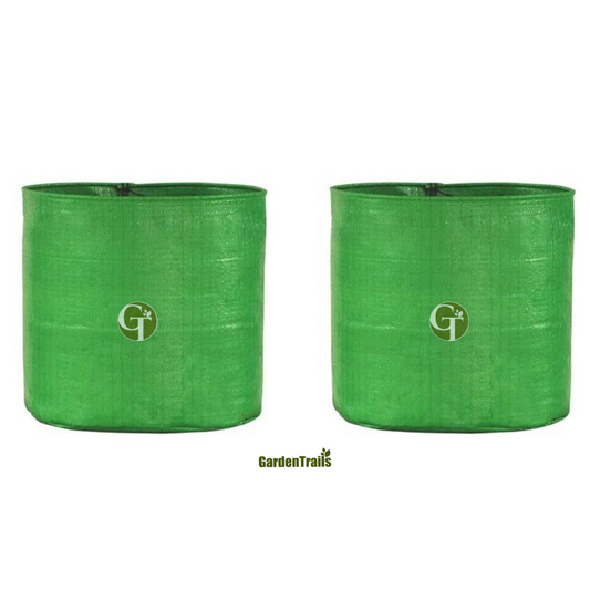 GardenTrails High Quality Round Grow Bag 250 GSM - 12x18 - Green