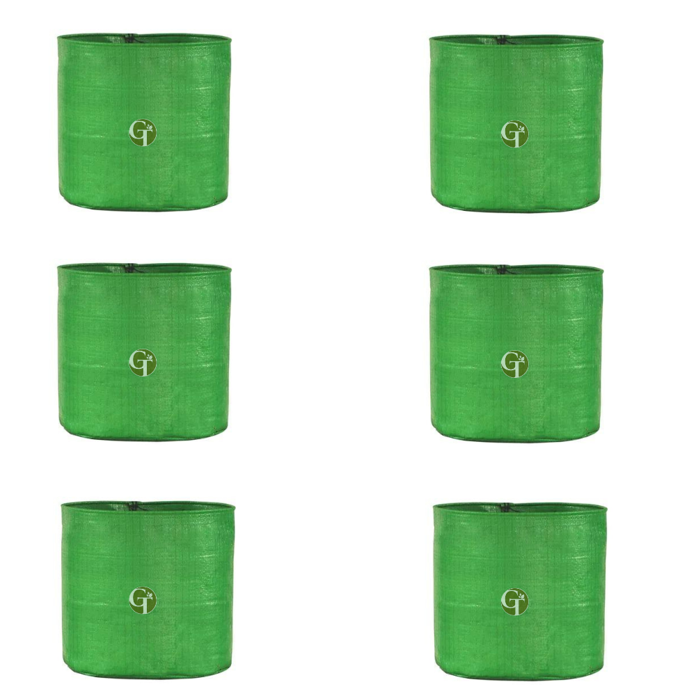 GardenTrails High Quality Round Grow Bag 250 GSM - 12x15 - Green