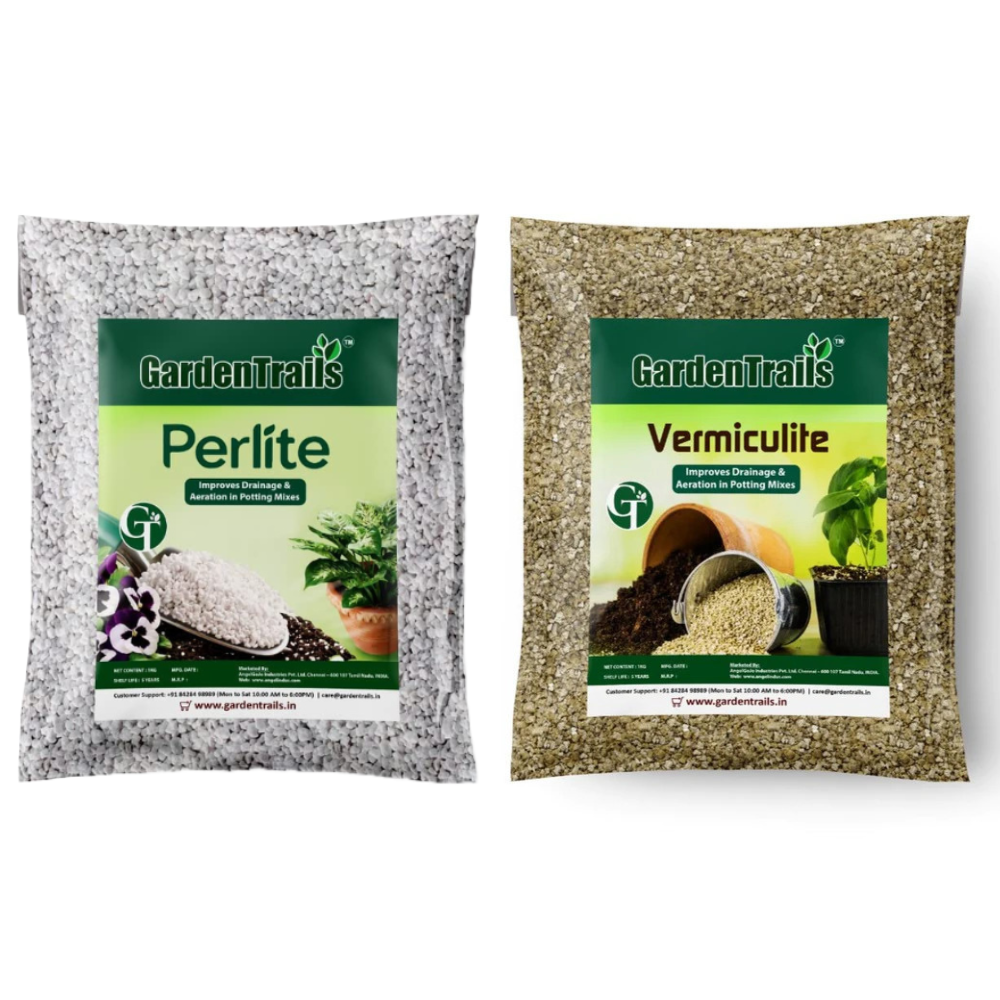GardenTrails Premium Perlite - 500 grams and Vermiculite 500 grams