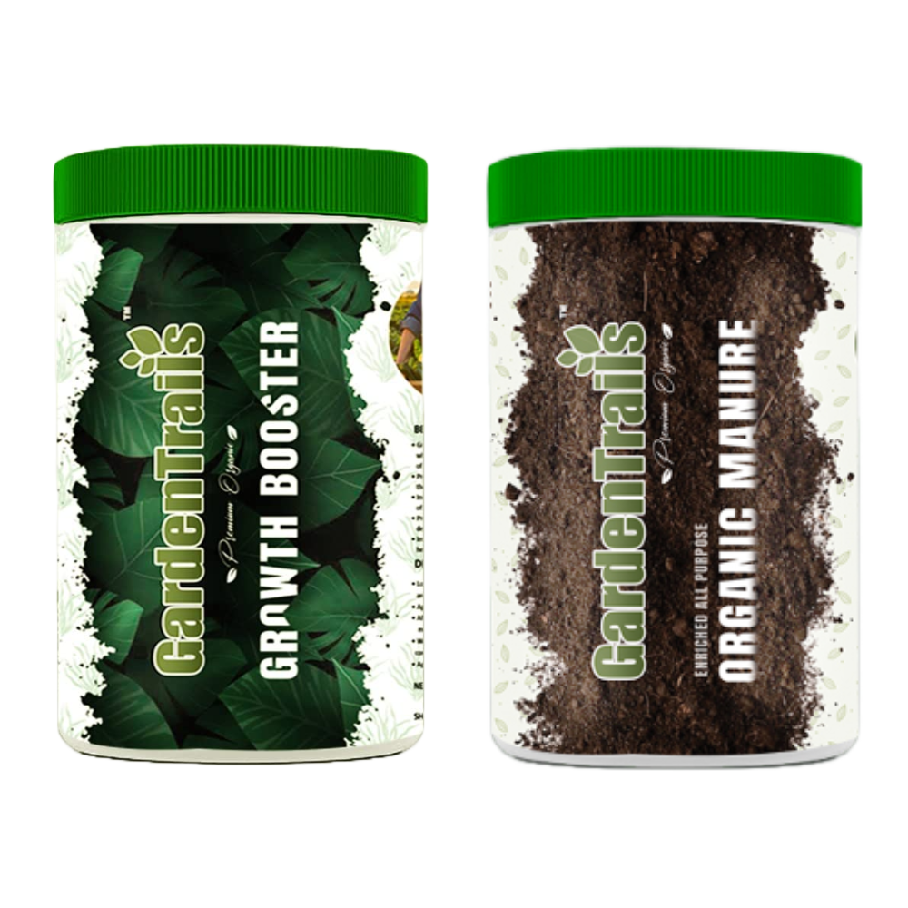GardenTrails Plant Growth Booster -1 Kg and Enriched All Purpose Organic Manure -1 Kg