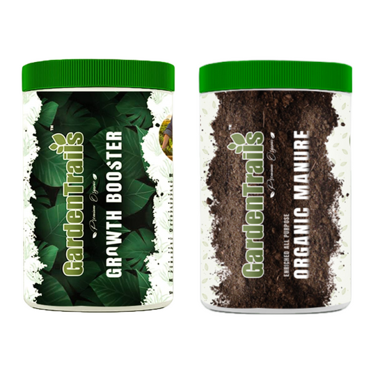 GardenTrails Plant Growth Booster -1 Kg and Enriched All Purpose Organic Manure -1 Kg