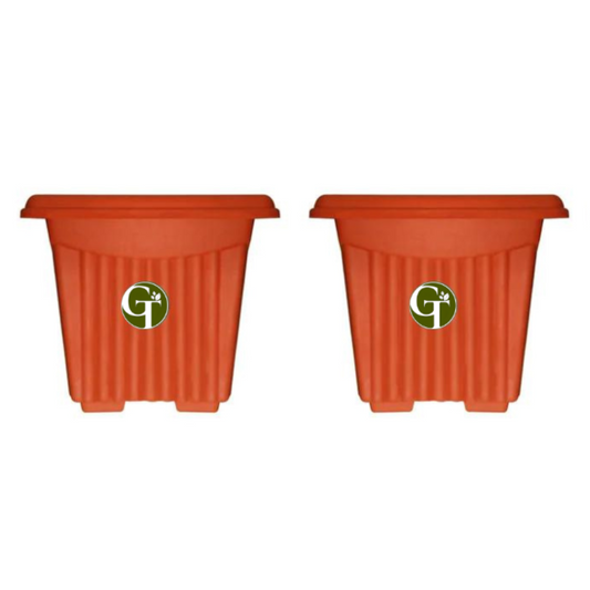 GardenTrails UV Treated Square Plastic Planter (12 inches)