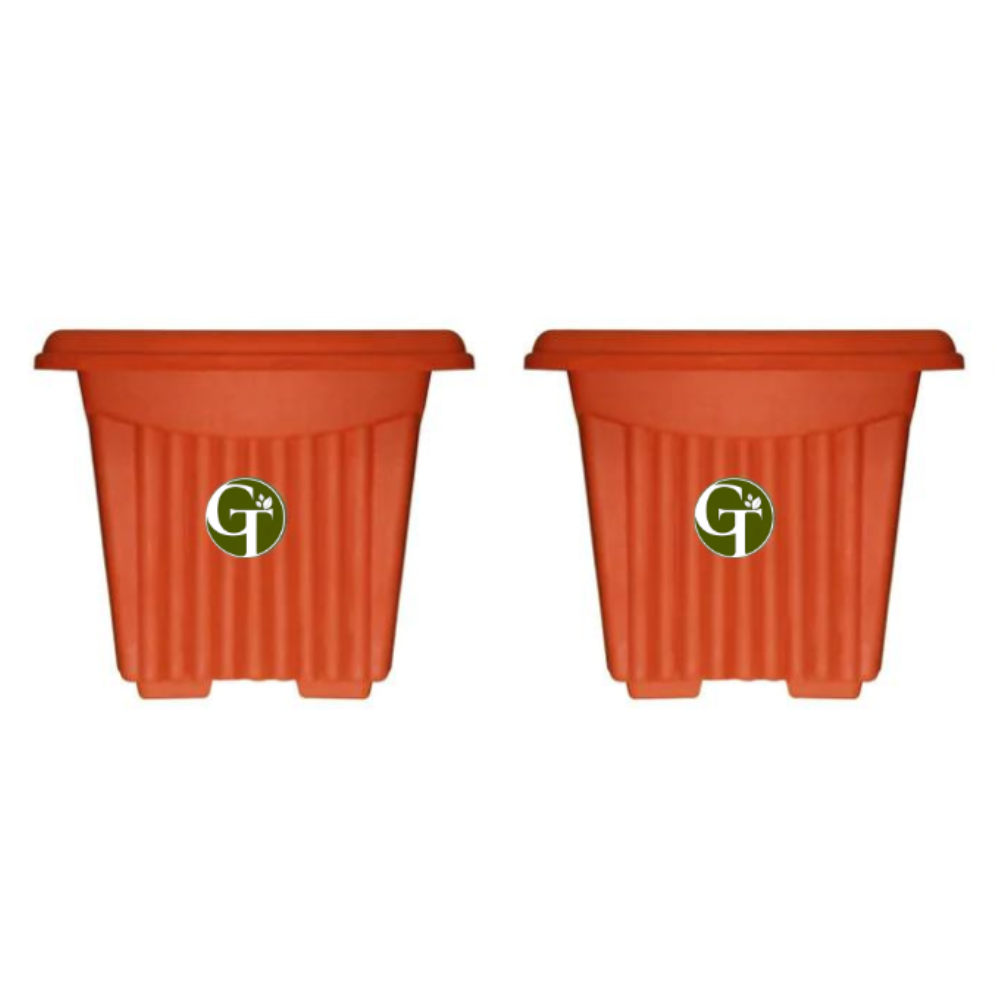 GardenTrails UV Treated Square Plastic Planter (12 inches)