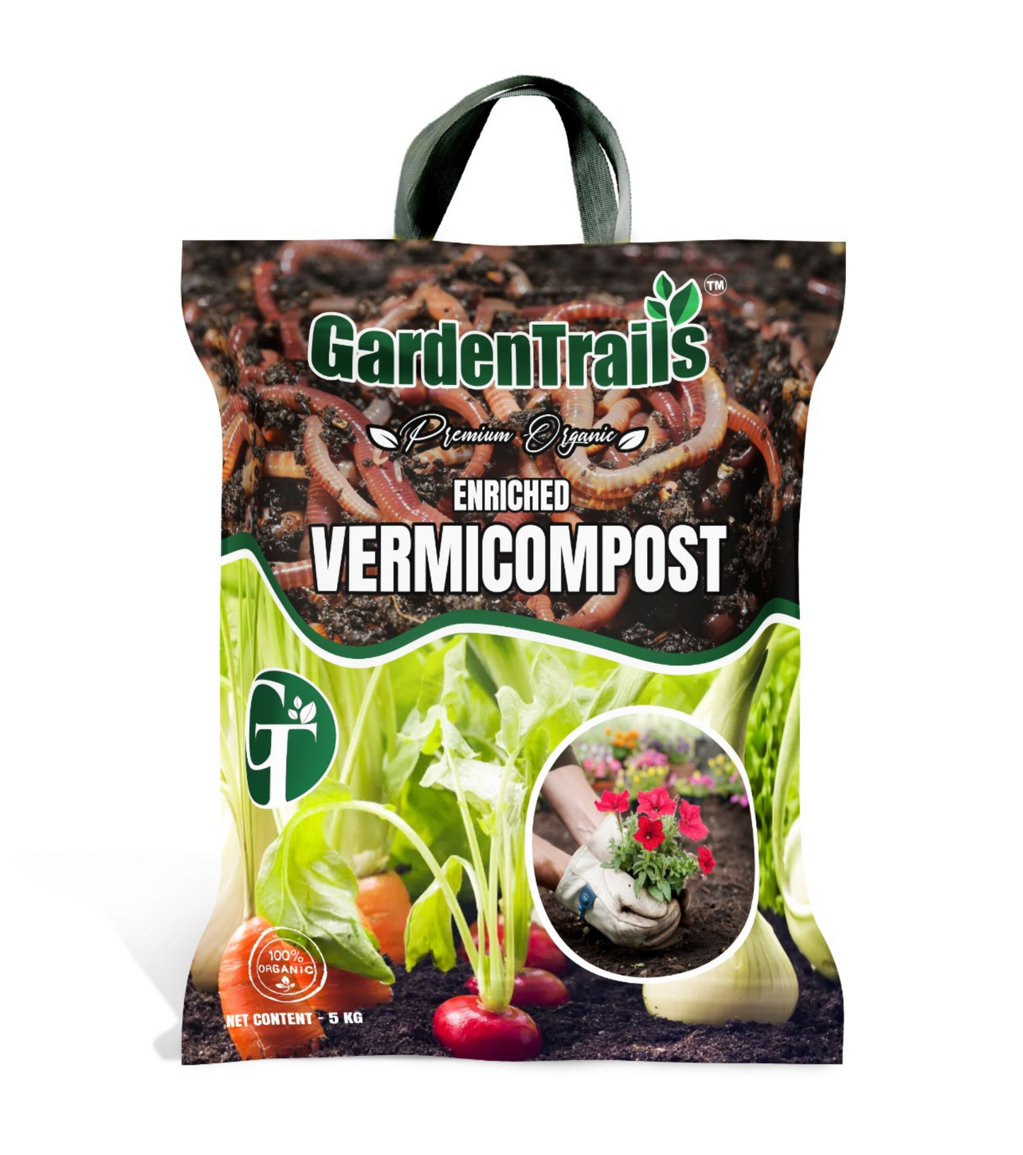 GardenTrails Premium Organic Enriched Vermicompost - 5 Kg