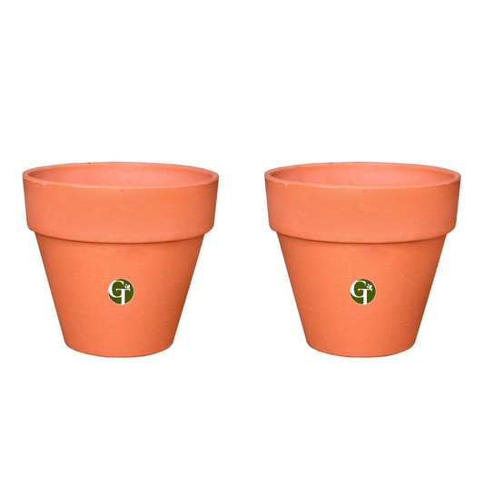 Gardentrails Heavy-Duty Polypropylene Material Flower Planter for Indoor Plants with Matte Finish - Terracotta, 8"