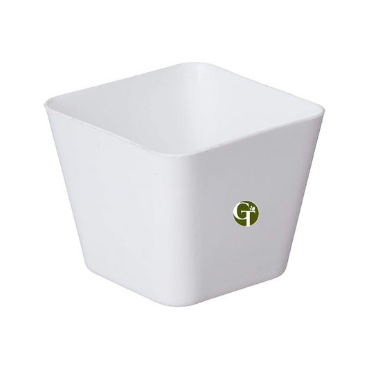GardenTrails Square Lifestyle Planter Pot 5 Inch - White