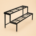 GardenTrails Heavy Duty 2-Tier Metal Plant Stand for Indoor & Outdoor Plants
