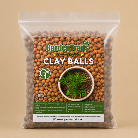 GardenTrails LECA Clay Balls for Plants – Premium Expanded Clay Aggregate for Hydroponics, Orchid, Succulents & Potting Mix - 500g