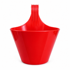 GardenTrails Hanging Balcony Planter | Modern Railing Pot for Home & Garden - Red