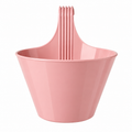 GardenTrails Hanging Balcony Planter | Modern Railing Pot for Home & Garden - Light Pink