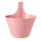 GardenTrails Hanging Balcony Planter | Modern Railing Pot for Home & Garden - Light Pink