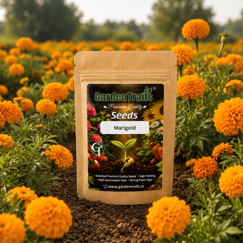 GardenTrails Marigold Flower Seeds for Home Gardening – High Germination Seeds