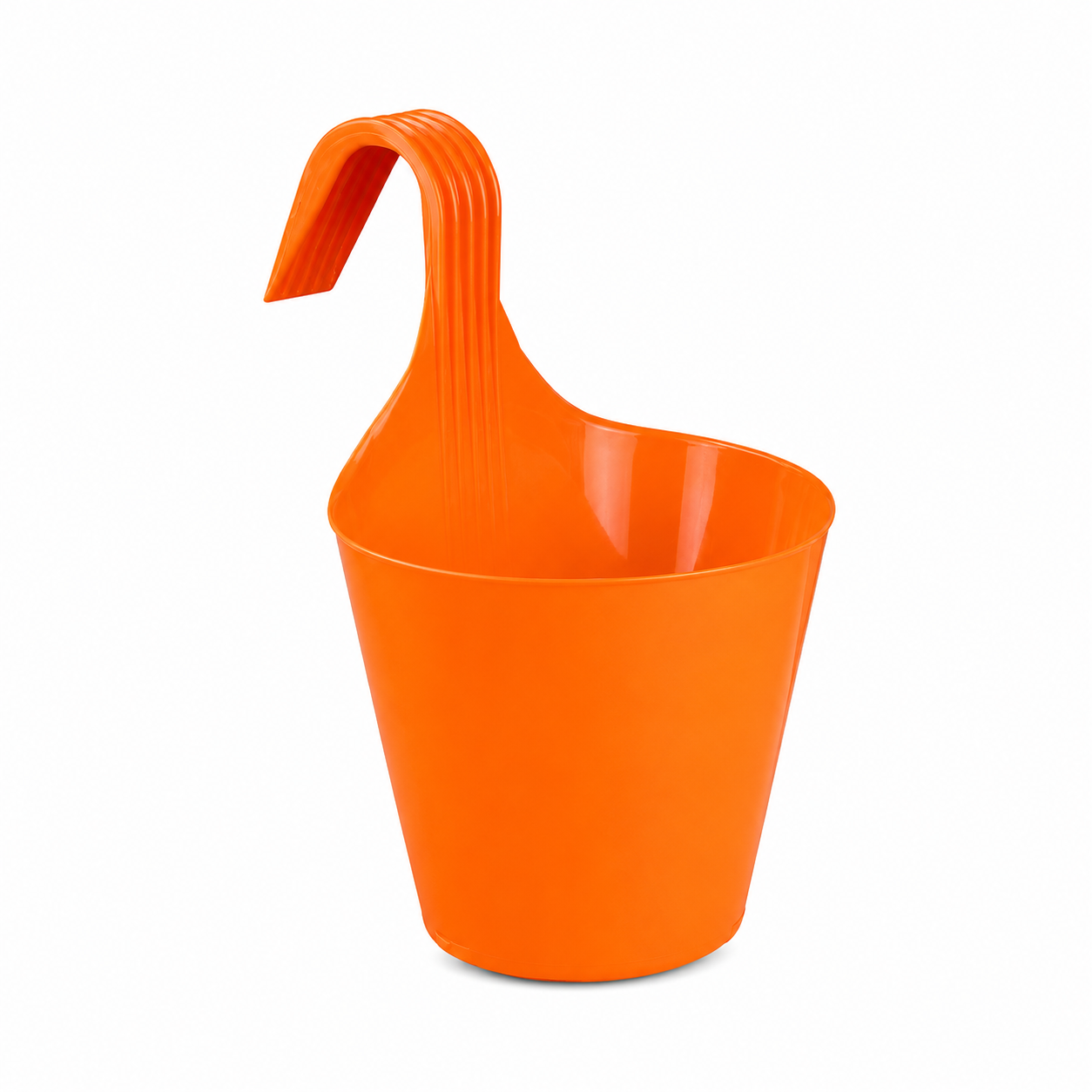 GardenTrails Hanging Balcony Planter | Modern Railing Pot for Home & Garden - Orange