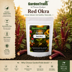 GardenTrails Red Lady's FInger - Red Okra Seeds