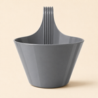 GardenTrails Hanging Balcony Planter | Modern Railing Pot for Home & Garden - Grey