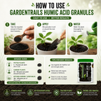 GardenTrails Humic Acid Granules – Powerful Organic Soil Booster for Indoor & Outdoor Plants - 1 Kg