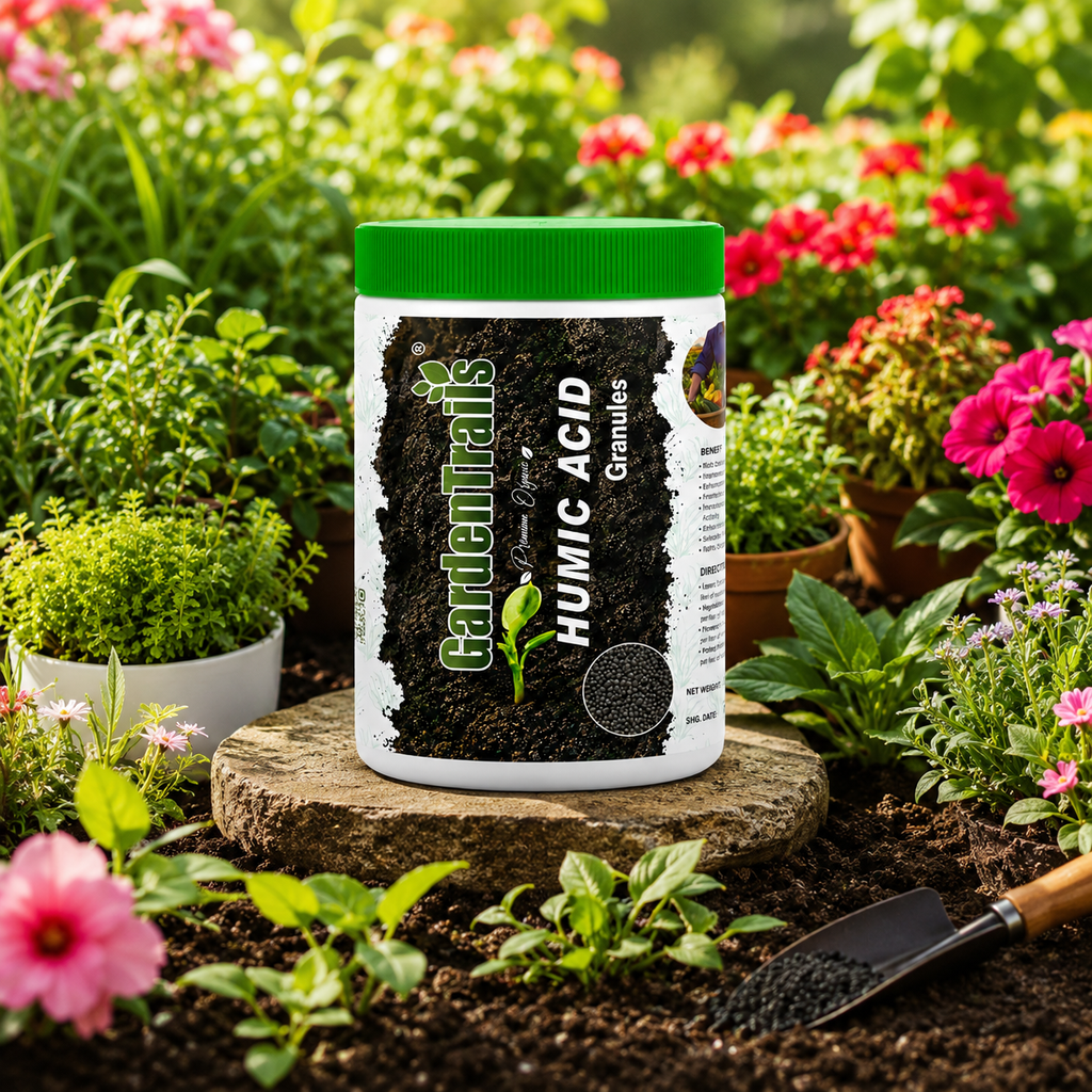 GardenTrails Humic Acid Granules – Powerful Organic Soil Booster for Indoor & Outdoor Plants - 1 Kg
