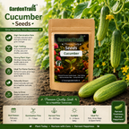 GardenTrails Cucumber Seeds for Home Gardening – High Germination Vegetable Seeds