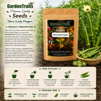 GardenTrails Lady Finger Seeds for Home Gardening – High Germination Okra Seeds