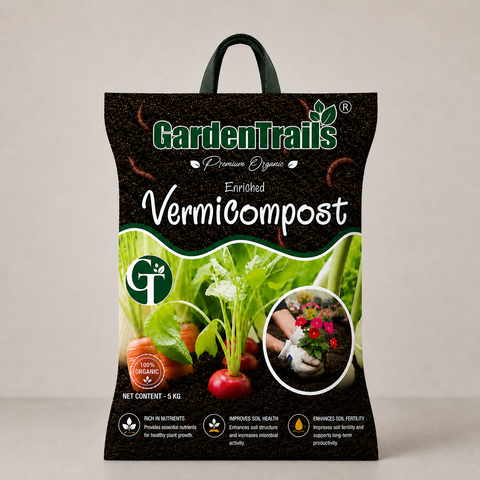 GardenTrails Premium Organic Enriched Vermicompost - 5 Kg