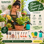 GardenTrails GardenPro™ - Complete Garden Tool Kit - 11 Essential Tools for Home & Balcony Gardening