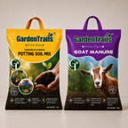 GardenTrails Enriched All Purpose Potting Soil - 5 Kg and Goat Manure - 5Kg