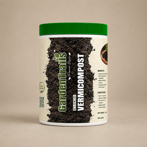 GardenTrails Enriched Vermicompost - 1 Kg Jar