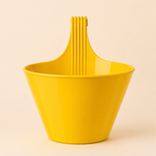 GardenTrails Hanging Balcony Planter | Modern Railing Pot for Home & Garden - Yellow