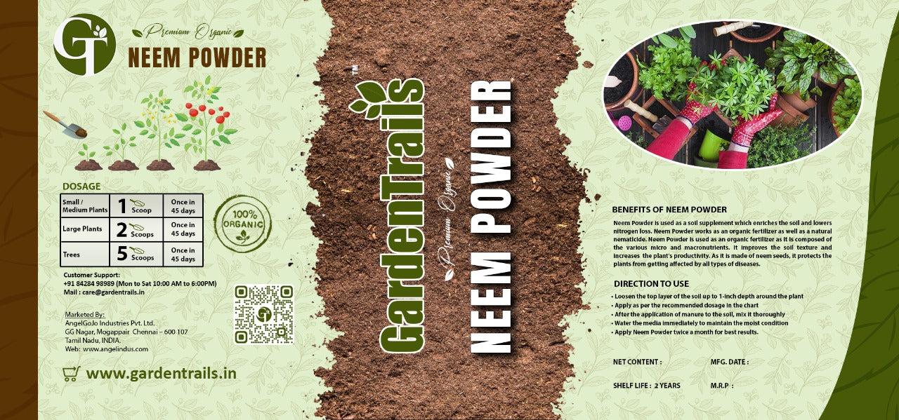 GardenTrails Premium Organic Neem Powder - 1 Kg