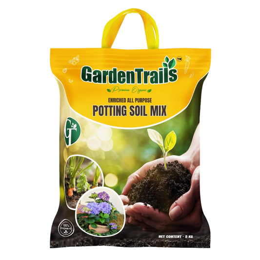 GardenTrails Enriched All Purpose Potting Soil Mix -5Kg and Enriched Organic Manure for All Plants -1Kg Packet