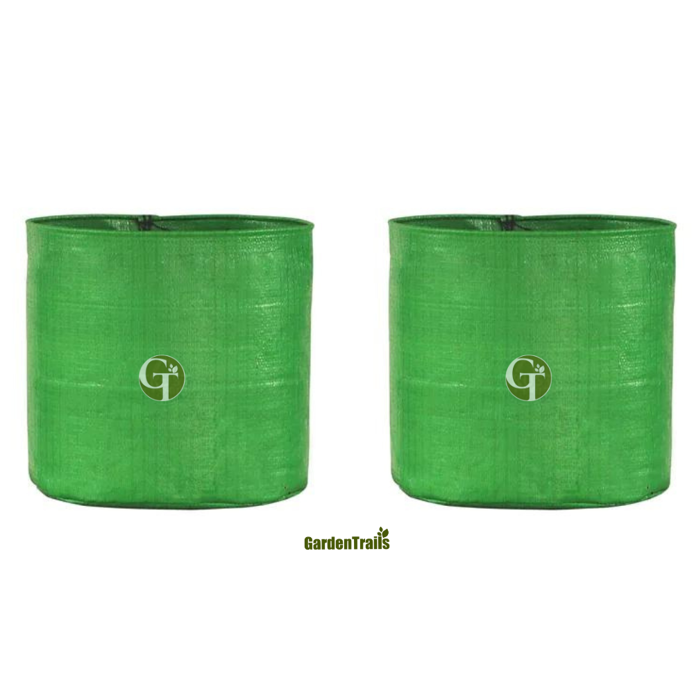GardenTrails High Quality Round Grow Bag 250 GSM - 12x15 - Green