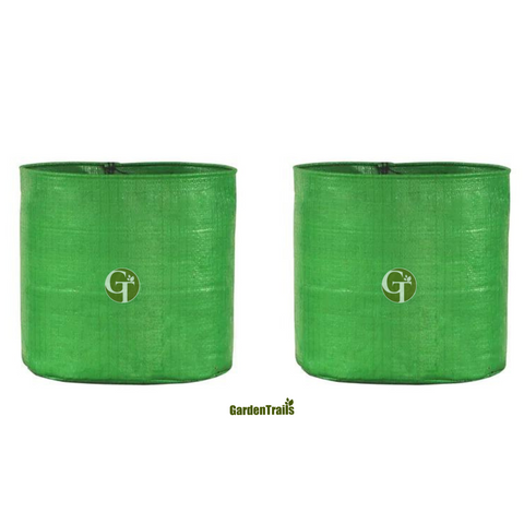 GardenTrails High Quality Round Grow Bag 250 GSM - 12x15 - Green