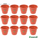 GardenTrails Premium UV Treated Plastic Round Garden Pots - 12 Inches