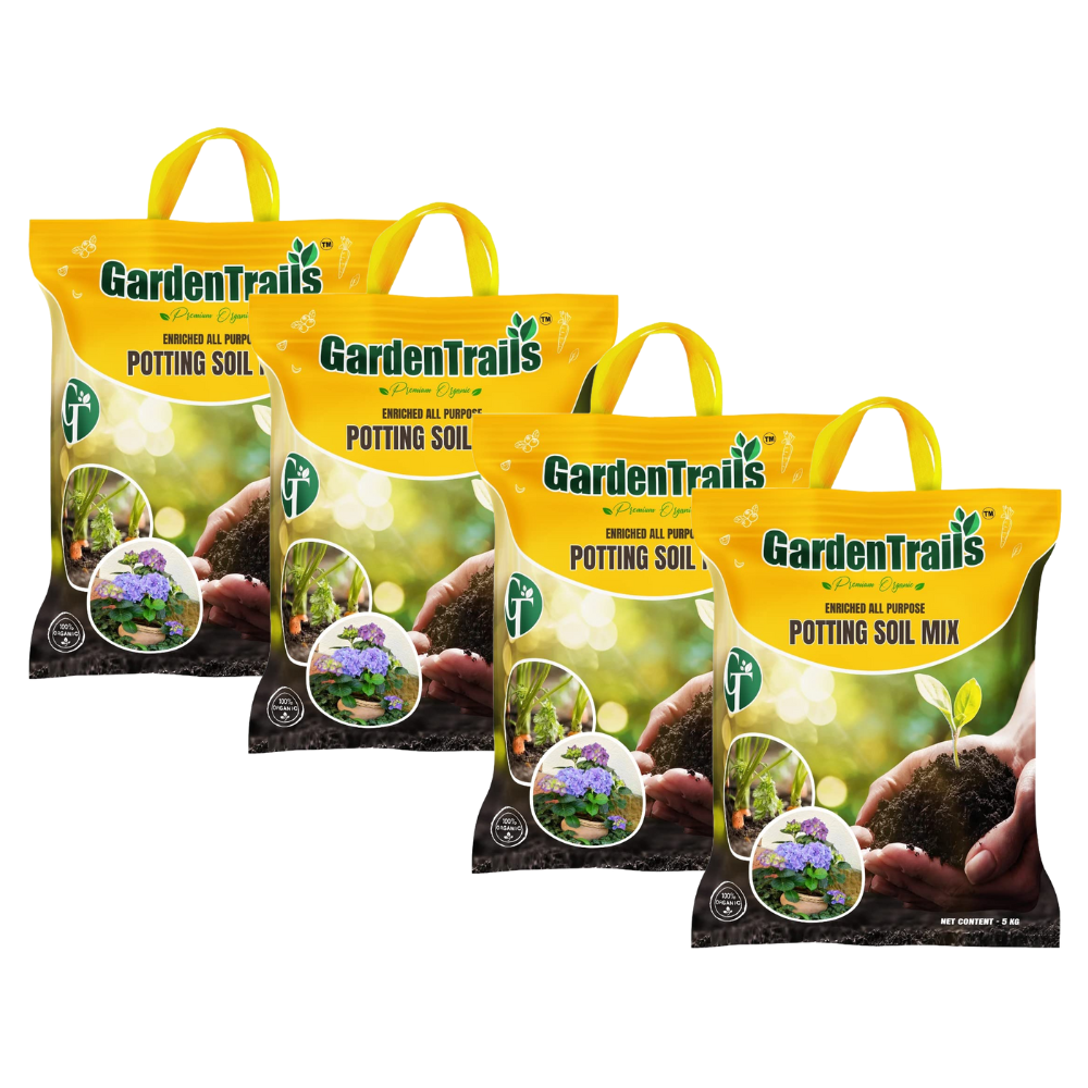 GardenTrails Premium Organic Potting Soil Mix Enriched With Organic Manure for All Plants - 5 Kg