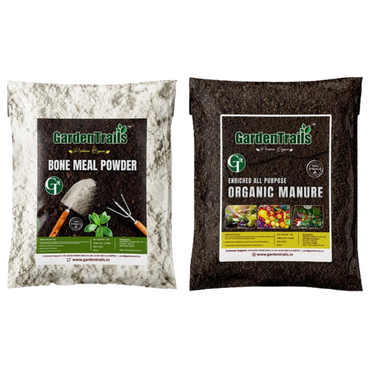 GardenTrails Bone Meal Powder -1 Kg and Enriched Organic Manure -1 Kg
