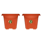 GardenTrails UV Treated Square Plastic Planter (12 inches)