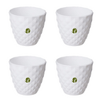 GardenTrails Decorative Diamond Finish Pot 6 Inches - White