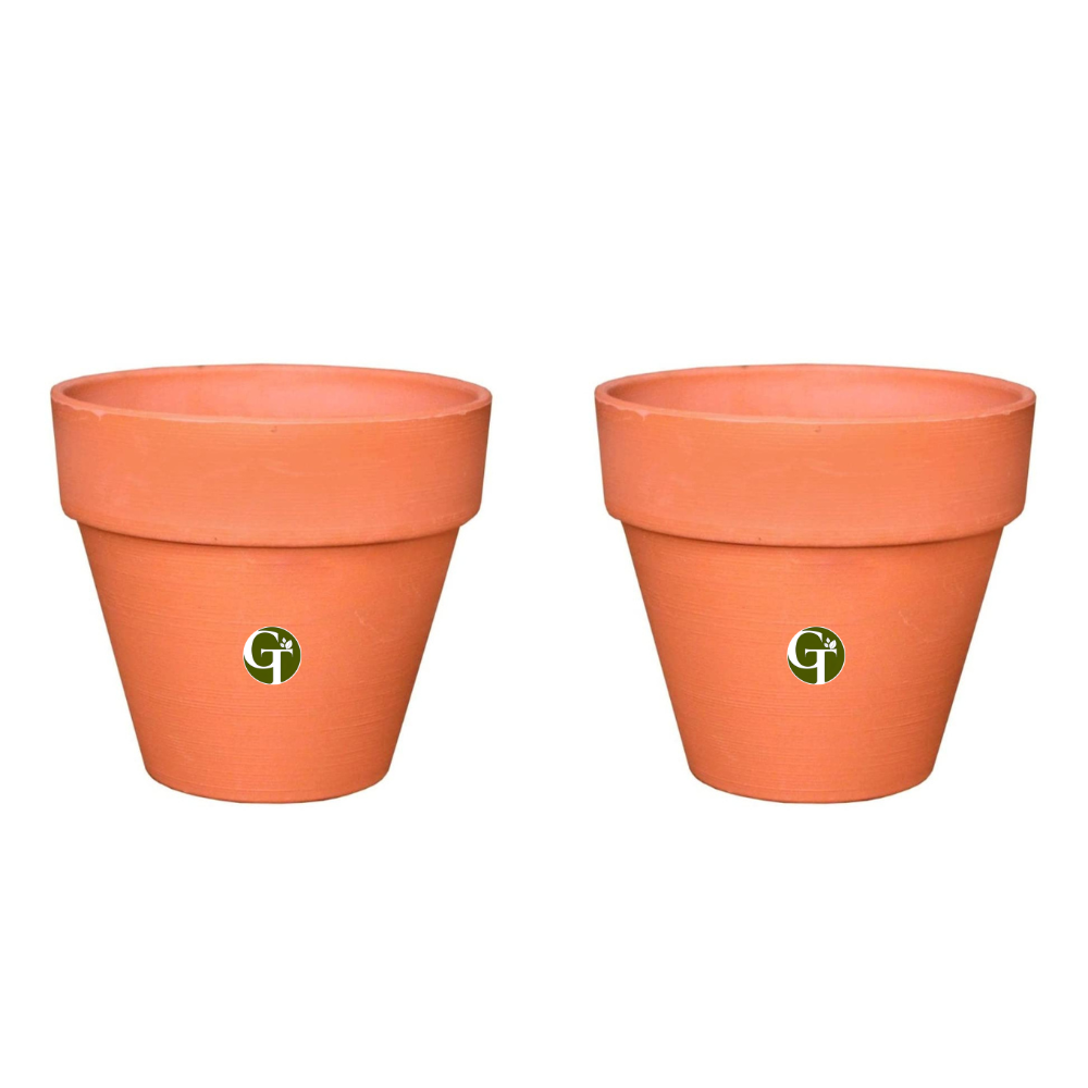 Gardentrails Heavy-Duty Polypropylene Material Flower Planter for Indoor Plants with Matte Finish - Terracotta, 8"
