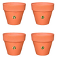 Gardentrails Heavy-Duty Polypropylene Material Flower Planter for Indoor Plants with Matte Finish - Terracotta, 8"