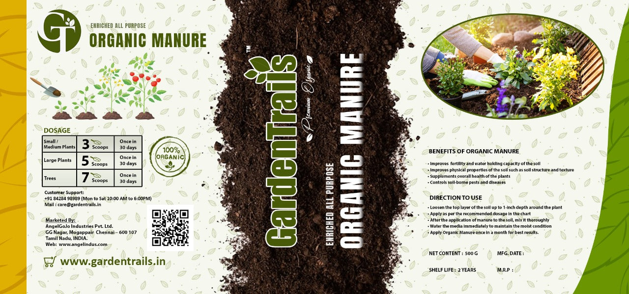 GardenTrails - Enriched All Purpose Organic Manure - 1 Kg Jar